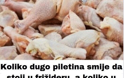 Koliko Dugo Piletina Smije Da Stoji U Fri Ideru A Koliko U Zamrziva U